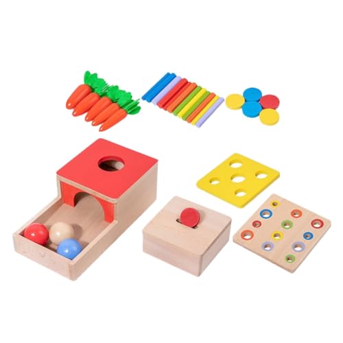 Vaguelly 1 Set Montessori Holzspielzeug Für Kleinkinder Pädagogisches Zur Der Hand Auge Koordination Und Feinmotorik Geeignet Für Vorschulkinder Inklusive Passendem Lernspiel von Vaguelly