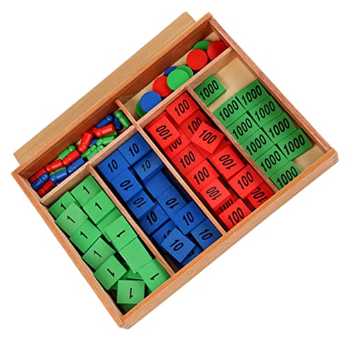 Vaguelly 1 Set Montessori Spielzeug Lernspielzeug Rätsel Mathematik Tisch Brettspiel Mathematik Lernbrett Kinderspielzeug Rechenspielzeug Puzzle Spielzeug Bunt Aus Holz von Vaguelly