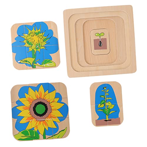 Vaguelly Sonnenblumen-Puzzle Für Kleinkinder 1 Set Holz-Puzzle Lernspielzeug Für Kinder von Vaguelly