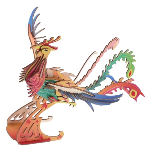 Vaguelly 1 Set Phoenix Dreidimensionales Puzzle Puzzles Tier Holzhandwerk Phoenix Tierpuzzle Tiermodelle Modellbausätze Vogelmodell Aus Holz von Vaguelly