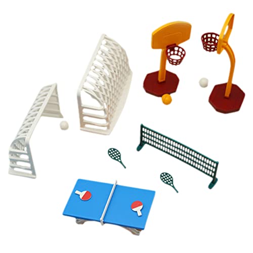 Vaguelly 1 Set Puppenhaus Basketballkorb Mini Hauszubehör Miniatur Tischtennis Ornament Tischtennis Modell Puppenhaus Tischtennis Minihaus Ornament Miniatur Puppenhaus Zubehör von Vaguelly