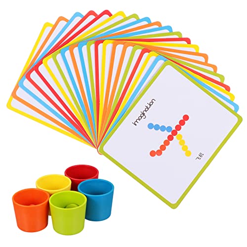 Vaguelly 1 Set Puzzle Früherziehung Lernspielzeug Tierkarteikarten Spielzeug Stapelspielzeug Lernspielzeug Farbsortierspielzeug Farberkennungsspielzeug Stapelbecher Aus Holz von Vaguelly