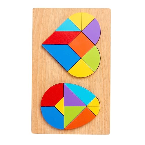 Vaguelly 1 Set Puzzle Kinderpuzzle Kinderspielzeug Kleinkinderpuzzle Stapelspielzeug Kinderpuzzle Für Kleinkinder Puzzles Für Kleinkinder Für Babys Tangram Holz Bunt von Vaguelly