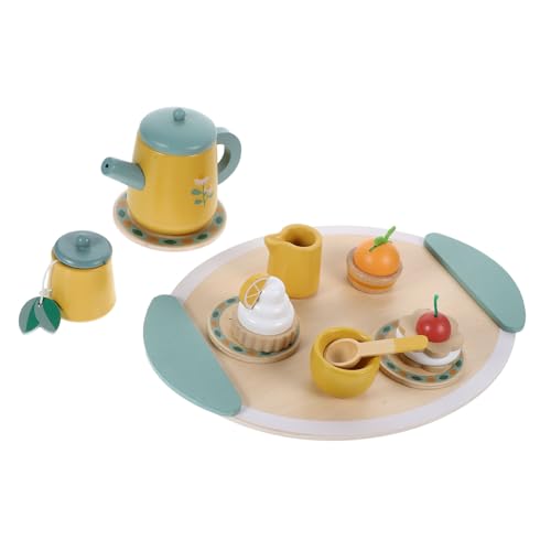 Vaguelly Teeservice Kinder Holz 1 Set Teeservice Für Interaktives Teekannen Set Für Rollenspiele Und Teepartys Perfektes Für Ädchen Und Jungen Ab 3 Jahren Teeservice Kinderküche Zubehör von Vaguelly