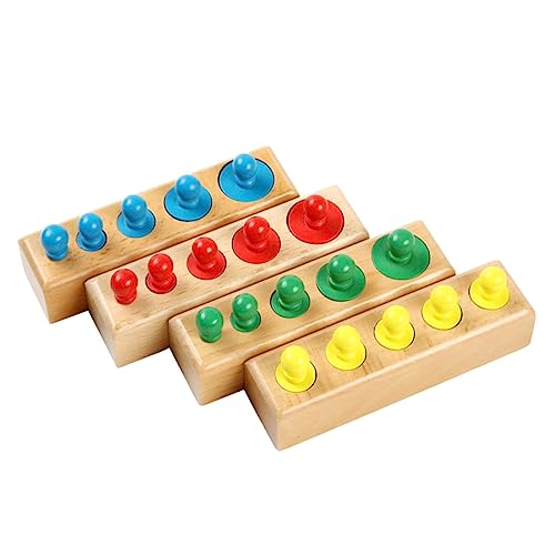 Vaguelly Montessori Holzspielzeug Set Bunte Knopf Spielzeuge Für Lernspielzeug Aus Motorikspielzeug Für Kleinkinder Ab 1 Jahr Bildungsspielzeug Für Jungen Und ädchen von Vaguelly