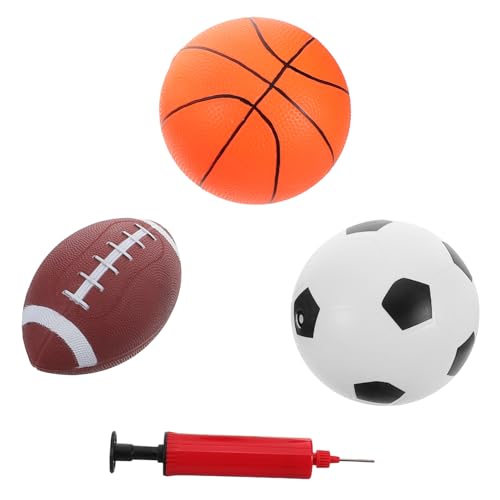 Vaguelly 1 Set Sportbälle Mit Pumpe Kleinkind Spielbälle Aufblasbare Basketball Outdoor Hüpfball Für Den Innenbereich Mini Basketballspiele von Vaguelly