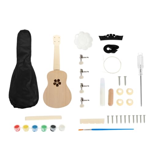 Vaguelly 1 Set Zusammenbau Der Ukulele DIY Ukulele Material Kit Verspieltes Ukulele Kit Musikinstrument DIY Ukulele Kit Ukulele Materialien Kit Handbuch Ukulele Kit Handgefertigtes Ukulele von Vaguelly