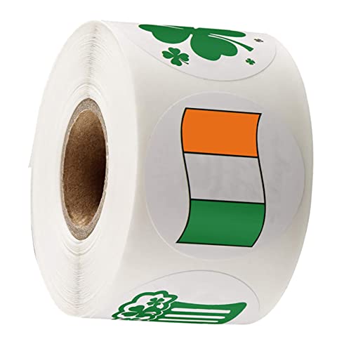 Vaguelly 1 Rolle/500 Stück Verpackungsetiketten Zum St. Patricks Day Ablösbare Aufkleber Leicht Abzureißen Zum Aufkleben Für Dekorative Zwecke Vielseitig Einsetzbares Material von Vaguelly