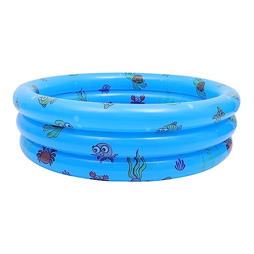 Vaguelly 1 Stück Aufblasbarer Swimmingpool Mit DREI Ringen Aufblasbarer Pool Für Aufblasbarer Pool Für Erwachsene Wassersprinkler Für Säuglingsbadewanne Pools Badewanne Für Babyspielzeug von Vaguelly