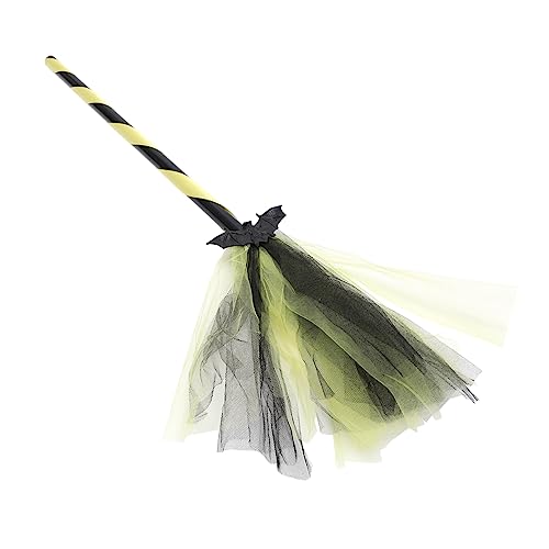 Vaguelly Halloween Kleiner Besen Fledermaus Besenstiel Satin Dekorativer Fledermausbesen Für Zauberer Party Supplies von Vaguelly