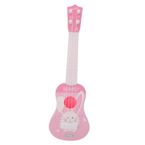 Vaguelly 1 Stück Gitarrenspielzeug Musikinstrumente, -Ukulele Toys Kleinkinder -Saiten Gitarre für simulierte Gitarre Musikinstrument Rosa von Vaguelly