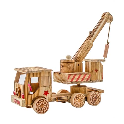 Vaguelly 1 Stück Handgefertigter Holzspielzeug Kran Und Bagger Set Retro Traktor Heimdekoration Für Perfektes Werkzeug Für Kreative Spielstunden Und Fantasieanregung von Vaguelly