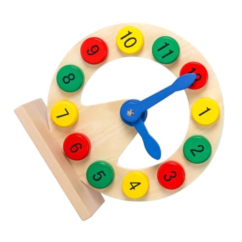 Vaguelly 1 Stück Holz Digitaluhr Kinderspielzeug Uhr Für Für Kleinkinder Uhr Puzzle Bunte Uhr Kinderuhr Form Zahlenuhr Holzuhr Lernspielzeug von Vaguelly