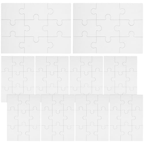 Vaguelly 10 Blatt Leere Puzzlestücke für DIY Malpuzzles Kreative Bastelmaterialien für Individuelles Gestalten und Zeichnen Vaguelly 10 Blatt Leere Puzzlestücke für DIY Malpuzzles Kreative Bastelmaterialien für Individuelles Gestalten und Zeichnen von Vaguelly
