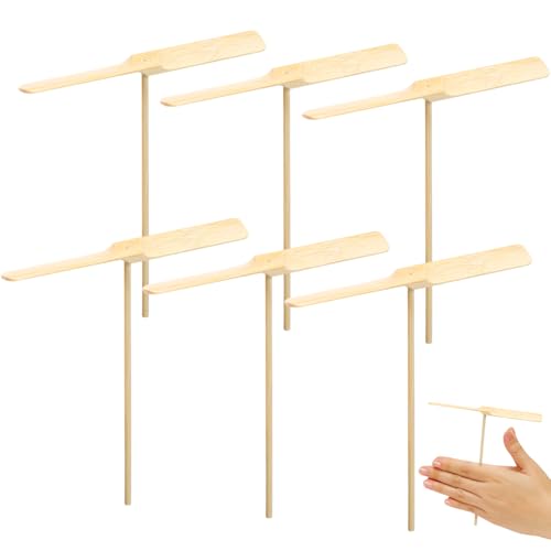 Vaguelly 10 STK Bambus-Libelle Fliegende Handmassage interaktiver Handhubschrauber interaktives Spielzeug Kinder holzspielzeug fliegendes Libellenspielzeug für Kinder Holz Fliegende Libelle von Vaguelly