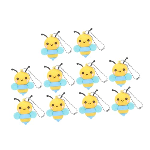 Vaguelly 10 Stück Bienen Schlüsselanhänger Kleine Biene Ornament Schlüsselverzierung DIY Schlüsselanhänger Schlüsselanhänger Schulranzen Anhänger Pvc Geldbeutel Hängeornamente von Vaguelly