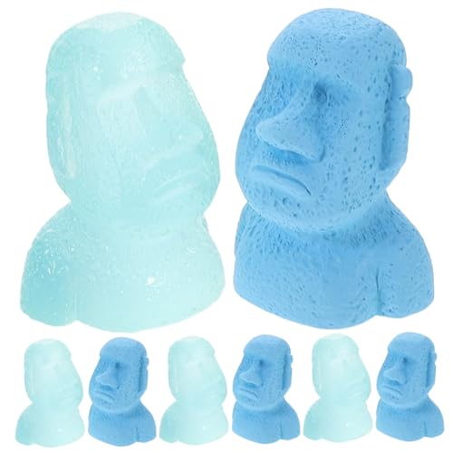 Vaguelly 10 Stück Mikrolandschaft Sandtisch Leuchtende Statue Für DIY Dekoration Leuchtende Miniaturen Moai Figur Harz Moai Figuren von Vaguelly