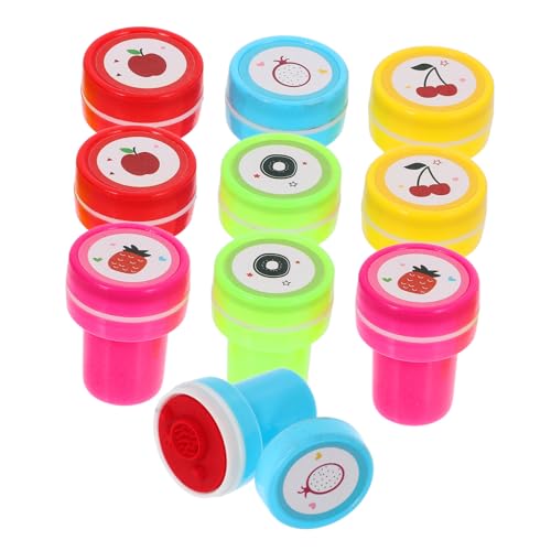 Vaguelly 10 Stück Obst Party Stempel Stempel Für Kinder DIY Stempel Klassenzimmer Obst Stempel Kinder Obst Belohnungsstempel Kinder Belohnungsstempel Süße Obst Themen Stempel von Vaguelly