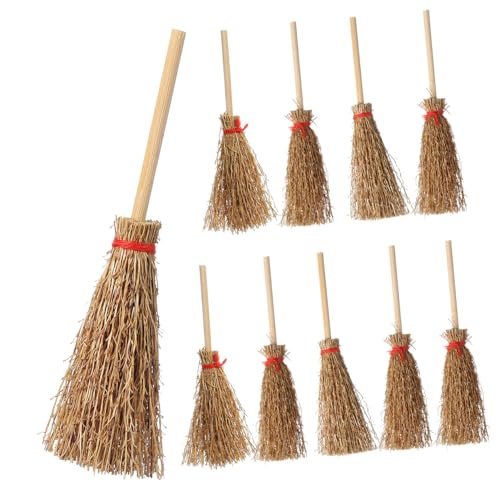 Vaguelly 10 Stück Teiliges Mini Hexenbesen aus Hochwertigem Material mit Aufhängeband Kleines Halloween Kostümzubehör und Deko für Partys und Bastelprojekte Vaguelly 10 Stück Teiliges Mini Hexenbesen aus Hochwertigem Material mit Aufhängeband Kleines Halloween Kostümzubehör und Deko für Partys und Bastelprojekte von Vaguelly