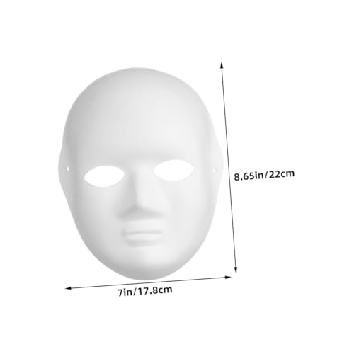 Vaguelly 10 Stück Weiße Papiermasken zum Bemalen Leichte Atmungsaktive Ganzgesichtsmasken für Fasching Karneval Halloween DIY Kunstprojekte und Maskerade für Erwachsene Vaguelly 10 Stück Weiße Papiermasken zum Bemalen Leichte Atmungsaktive Ganzgesichtsmasken für Fasching Karneval Halloween DIY Kunstprojekte und Maskerade für Erwachsene von Vaguelly