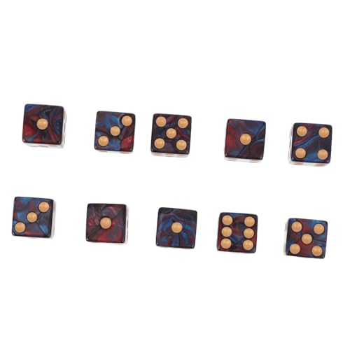 Vaguelly 10 Stück große Lochpunktwürfel Rolling dice Party Games partyspiel spielwürfel spielewürfel sechsseitige Würfel Flauschige Würfel zweifarbige Würfel Spiel Würfel Würfeln Acryl Blue von Vaguelly