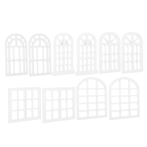 Vaguelly 10 Stück kleines Fensterrahmenmodell – Puppenhauszubehör, Miniaturfenster – Möbel, Mini-Hausornamente, Puppenhausdekoration Vaguelly 10 Stück kleines Fensterrahmenmodell – Puppenhauszubehör, Miniaturfenster – Möbel, Mini-Hausornamente, Puppenhausdekoration von Vaguelly