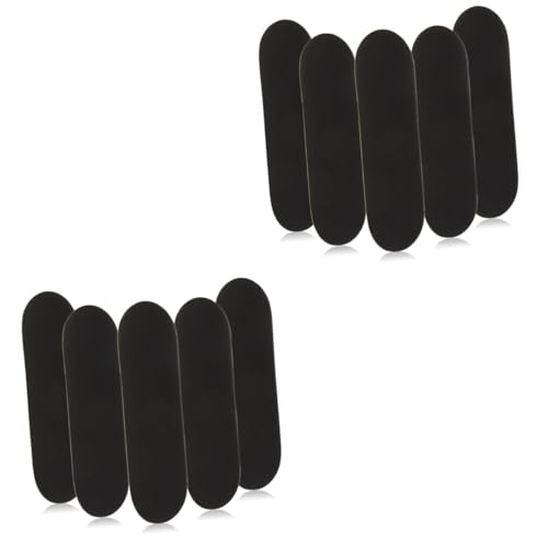 Vaguelly 10 Stück rutschfeste Matte Für Finger Skateboard Aufkleber Skateboard Fingerzubehör Mini Klebeband Pro Skateboard Für Finger Longboard Skateboard Griffband Pu ​​Schwarz von Vaguelly