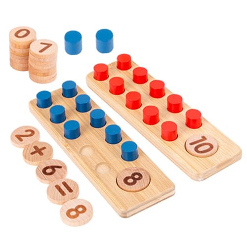 Vaguelly Rechenbausteine ​​für Kinder 10 Teiliges Holzspielzeug Set Mathe Lernspielzeug Zur Der Kognitiven Fähigkeiten Zähl Und Rechenübung Für Frühkindliche Bildung Ideal Für Ab 3 Jahren von Vaguelly