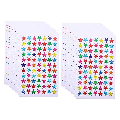 Vaguelly 100 Blatt Pentagramm Aufkleber Handkonto Aufkleber DIY Bastelaufkleber Tagebuch Aufkleber DIY Aufkleber Kinder Belohnungsaufkleber Geschenkpaket Aufkleber Journal von Vaguelly