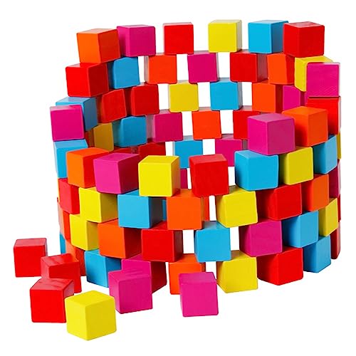 Vaguelly 100PCS Bunte Bauklötze Pädagogisches Für Frühe Bildung Kreative Würfel Für Lernspielzeug Für Jungen Und ädchen von Vaguelly