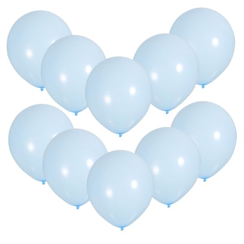 Vaguelly 100 Stück Geburtstagsfeier Luftballons Hochzeitsballon Set Latex Luftballons Hellblaue Luftballons Festival Ballon Geburtstagsfeier Dekorationen Babyblaue Luftballons von Vaguelly
