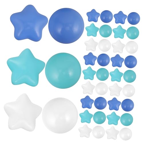 Vaguelly 100St Bunte Meeresbälle Sternform Ocean Balls kaufen für Garten Indoor Farbiges für bruchsichere Bälle Sterne Plastikkugeln Bällebad von Vaguelly