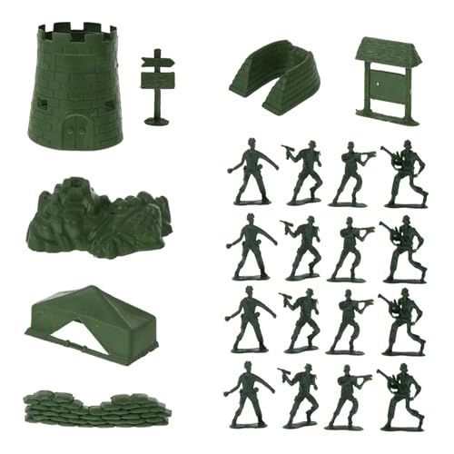 Vaguelly 100st Militärsoldatenmodell Soldatenmodell Aus Kunststoff Soldatenmodelle Aus Kunststoff Soldaten-actionfiguren Kunststoff-Soldaten-spielset Soldatenformen Green Plastik von Vaguelly