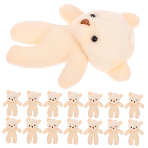 Vaguelly 108 STK Mini-Puppe kuschelbären Little Bear Bärenfigur plüschbär Mini teddybären entzückender Bär kleine Bären ausgestopft verschleißfestes Bärendekor Taschenzubehör PP Baumwolle von Vaguelly