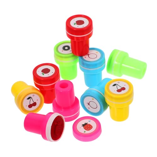 Vaguelly 10St Kinderstempel Stempel für Geburtstagsgeschenk Hübsches Stempelspielzeug mit Obstmotiv Belohnungsangebot für Obststempelspielzeug für PVC von Vaguelly