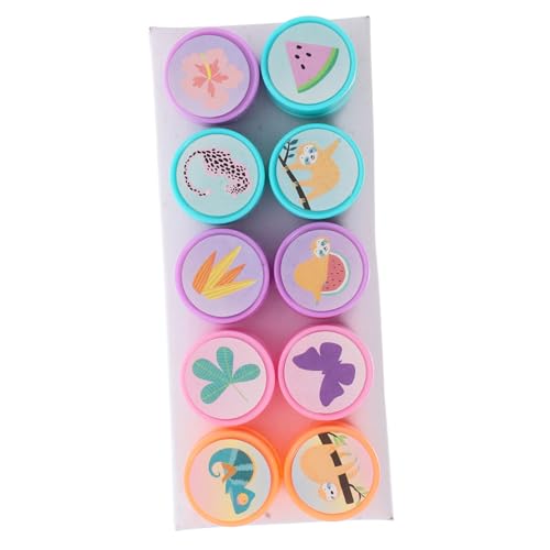 Vaguelly 10St Kinderstempel Stempel für Stufenstempel blumenstempel Silvester Stempel Tierstempel Mini-Stempel Lehrerstempel Gefälligkeiten für Kinderpartys süße Briefmarken PVC von Vaguelly