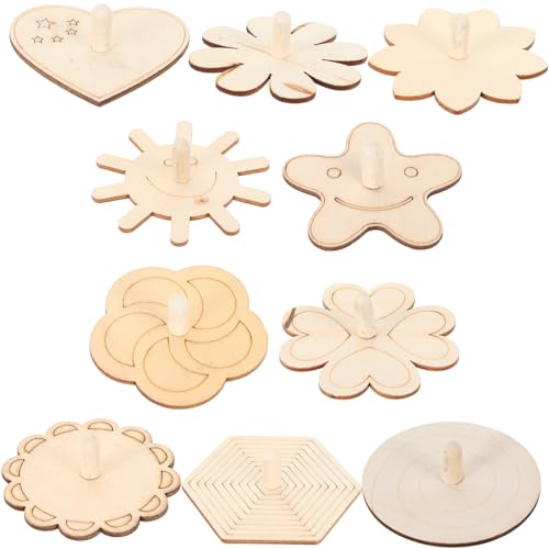 Vaguelly 10St bastelset basteln für bastel Set für Holzgyroskop Educational Toys Holzspielzeug lustiges Kinderspielzeug Holzkreisel für Gyro- hölzern von Vaguelly