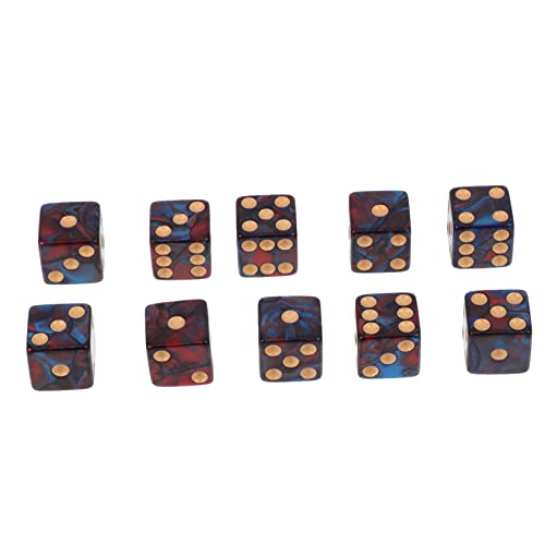 Vaguelly 10St große Lochpunktwürfel Flauschige Würfel farbige Würfel sechsseitige Würfel ungewöhnliche Würfel große Würfel Rolling dice Party Games solide Würfel Mode Würfel Acryl Blue von Vaguelly