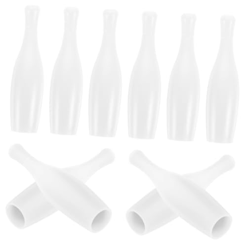 Vaguelly 10st Bowlingkugel Spielzeug Spiel-Bowling-pin-Requisite Bowling-pin-Masse Wiederverwendbarer Bowling-pin Bowlingspielzubehör Bowling-versorgung Ersatz-Bowling-pin Weiß Die Hüften von Vaguelly