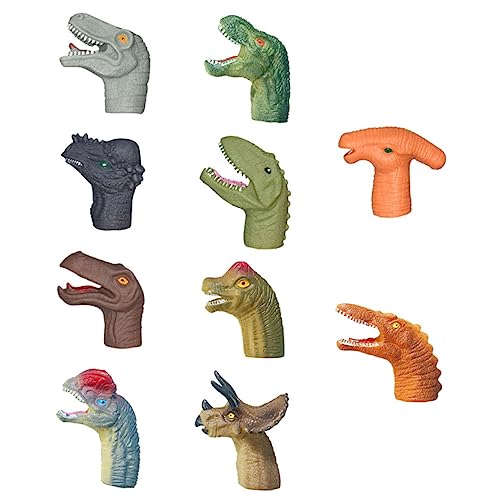 Vaguelly 10-teiliges Abs-Dinosaurier-fingerpuppen-Spielzeug Für Jungen Und Mädchen Zum Kreativen Spielen Puppen Sicheres Und Leichtes Lernset von Vaguelly