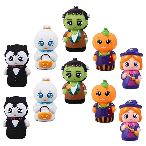 Vaguelly 10st Halloween-fingerpuppen Ratsche Haustier Zubehör Aquarium-pflanzenringe Bausatz Schnuller Automatisch Mini-Dekoration Bausätze Kind Cartoon- PVC von Vaguelly