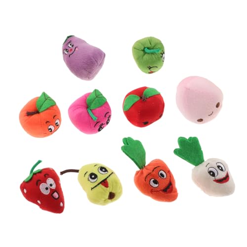 Vaguelly 10st Handpuppen Für Kinder Plüsch-obstspielzeug Fingerpuppen Für Kleinkinder 1-3 Pädagogisches Kognitives Spielzeug Rollenspiel Puppen Tierische Fingerpuppen Daumenpuppe Baumwolle von Vaguelly