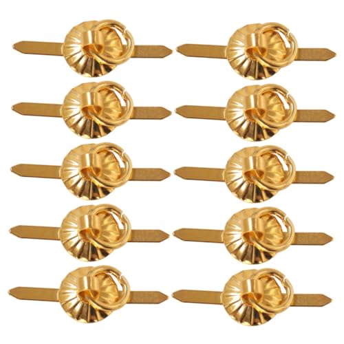 Vaguelly 10st Miniaturgriff Mini-schubladengriff Kleine Griffspielzeuge Mädchen Miniaturspielzeug Winziges Künstlich Mini- Schubladengriff Bausatz Kommode Golden Legierung von Vaguelly