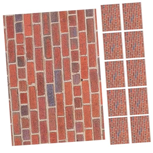 Vaguelly 12 Blatt Puppenhaus Tapete mit Realistischem Ziegelmuster Dünnes Leicht Zuschneidbares Wandpaneel für DIY Miniaturwandverkleidung Einfache Anbringung ohne Kleber Vaguelly 12 Blatt Puppenhaus Tapete mit Realistischem Ziegelmuster Dünnes Leicht Zuschneidbares Wandpaneel für DIY Miniaturwandverkleidung Einfache Anbringung ohne Kleber von Vaguelly