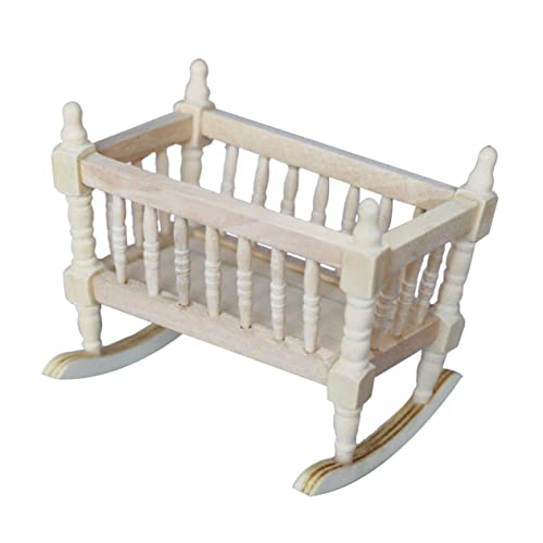 Vaguelly 12 Mini Cradle Modell Für Babyzimmer Dekoration Puppenhaus Zubehör Und Mini Adornment von Vaguelly