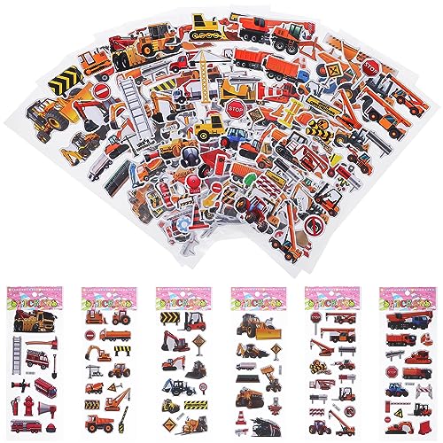 Vaguelly 12 Pcs Blätter Cartoon Aufkleber LKW Aufkleber Aufkleber Display Handwerk Papier Klebstoff Aufkleber von Vaguelly