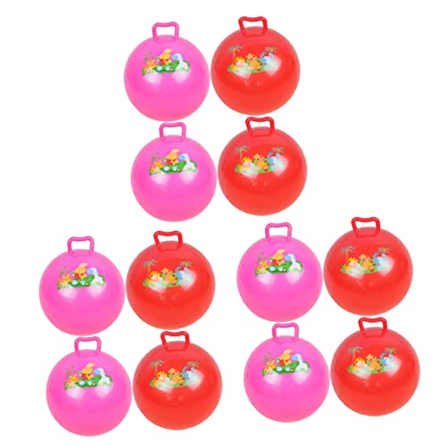 Vaguelly 12 STK Den Ball Klopfen Springball Mit Griff Springball Für Kinder Hüpfender Ball Kinder Springen Kinder Hüpfend Hüpfbälle Für Kleinkinder 1-3 Springender Ball Spielzeug PVC von Vaguelly