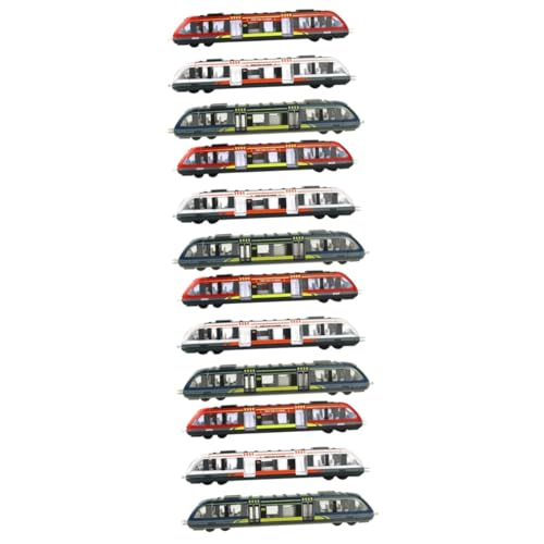 Vaguelly 12 STK Kinderspielzeug Eisenbahnspielzeug Schnellzug Elektrischer Zug Junge Spielzeug Simulationszug Für Jungen Bahngleise Für Kinder Im Alter Von 4-8 Jahren Zugfiguren Legierung von Vaguelly