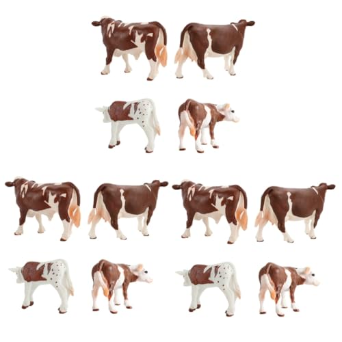 Vaguelly 12 STK Makula-Kuh-Modell Kinder geschirrset Spielzeug Farm Animals Set Mini-Kuhfiguren Feengartenfiguren Modelle Spielzeuge Kindererziehungsspielzeug Kuhmodell Spielzeug die Kuh von Vaguelly