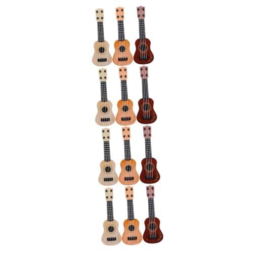 Vaguelly 12 STK Mini-Ukulele kinderinstrumente Kinder musikinstrumente Gitarrenspielzeug für Anfänger Gitarre sprengen Musical Musikspielzeug für Kinder pädagogisches Musikspielzeug Plastik von Vaguelly